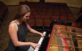 A pianist performs