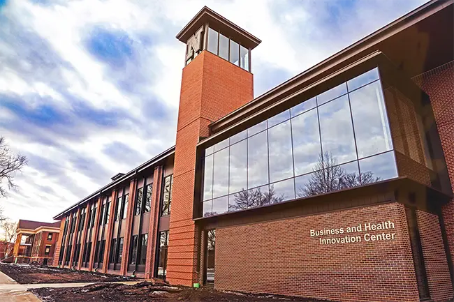 exterior of the Business and Health Innovation Center