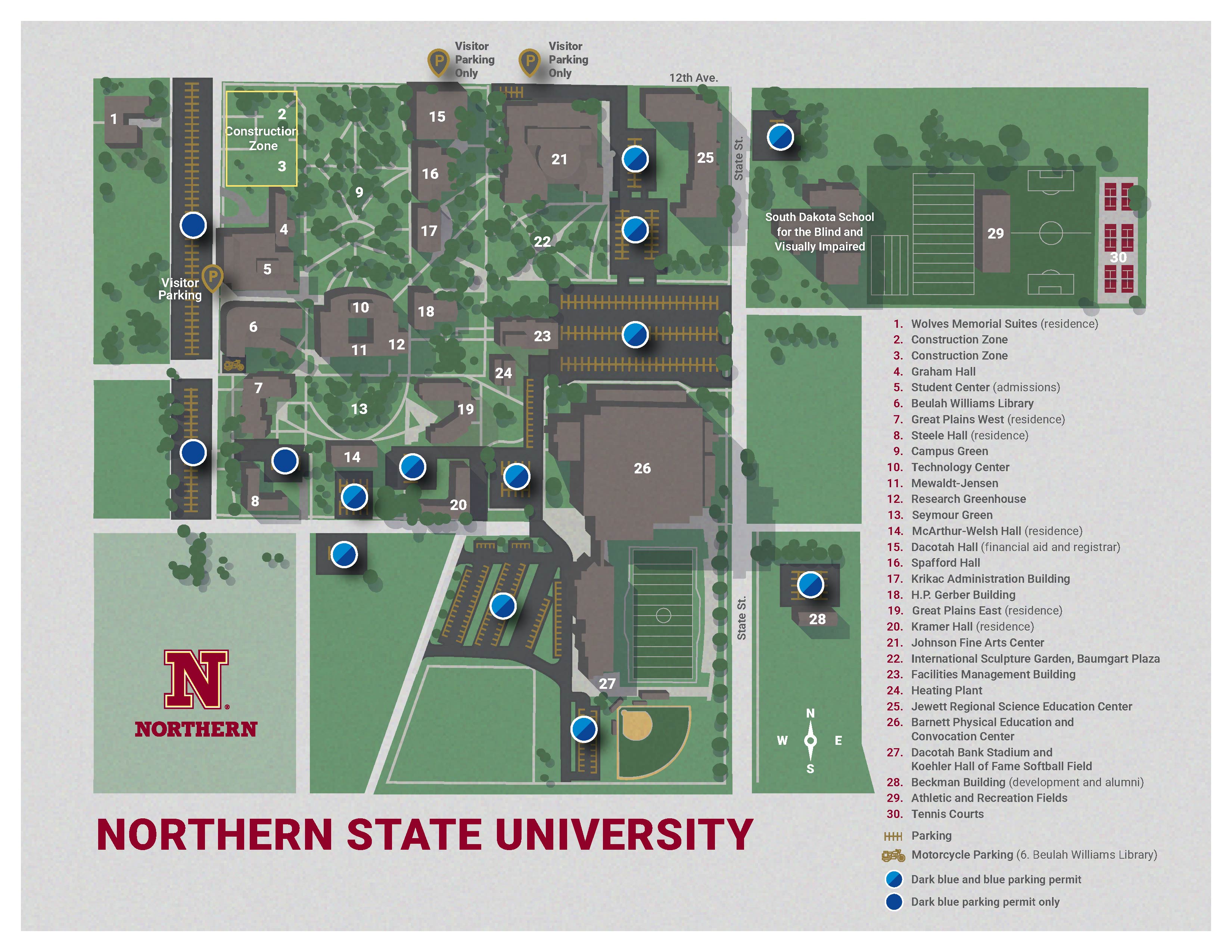 NSU Parking Map