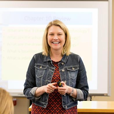 Professor smiling