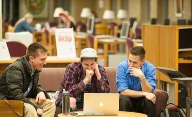 Students studying