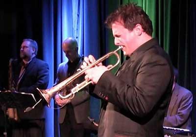 Doug Woolverton playing trumpet