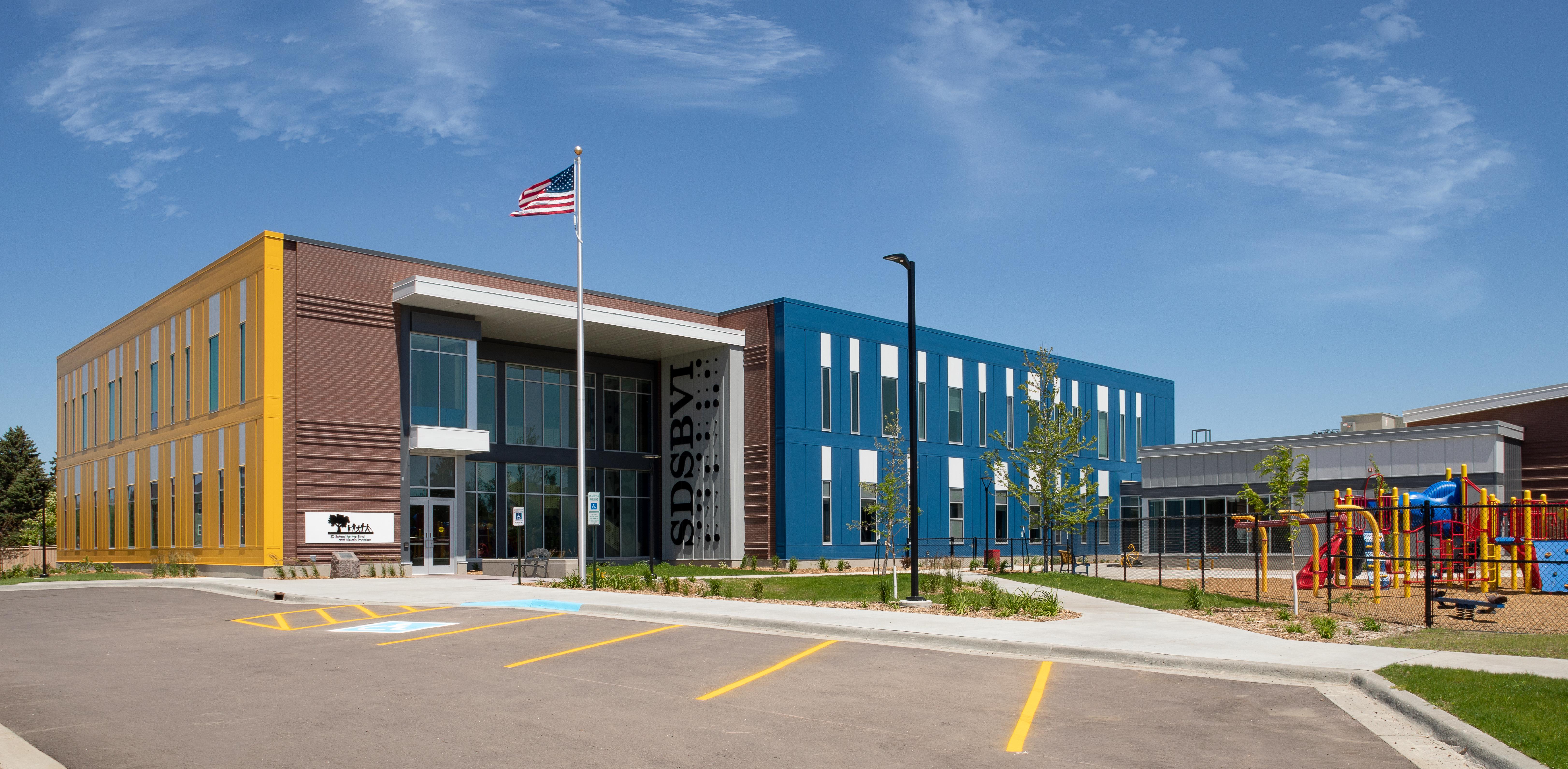 Front of new S.D. School for the Blind and Visually Impaired