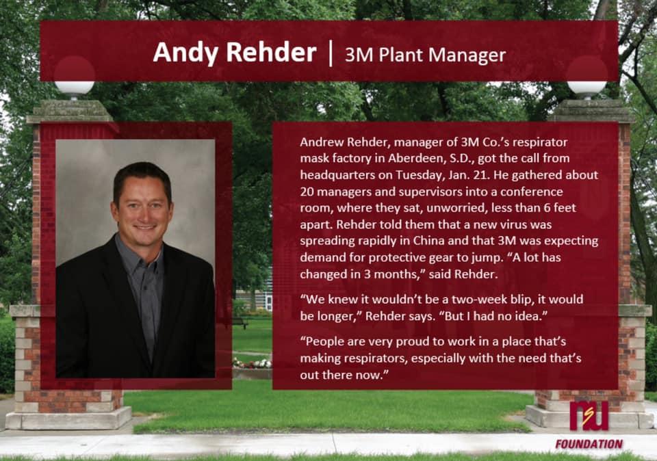 Photo postcard of Andy Rehder