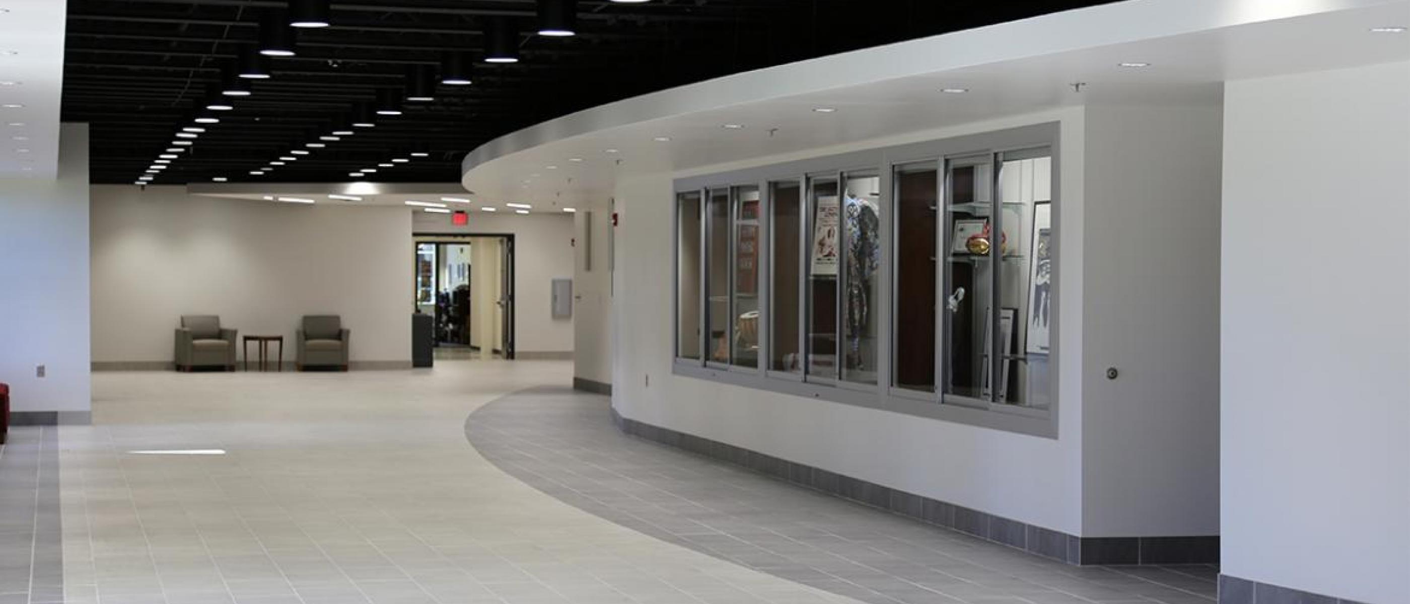 Hallway of fine arts center