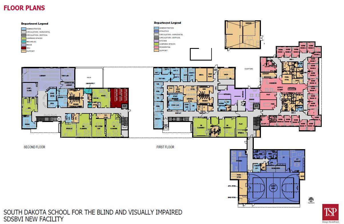 Drawing of building floorplan
