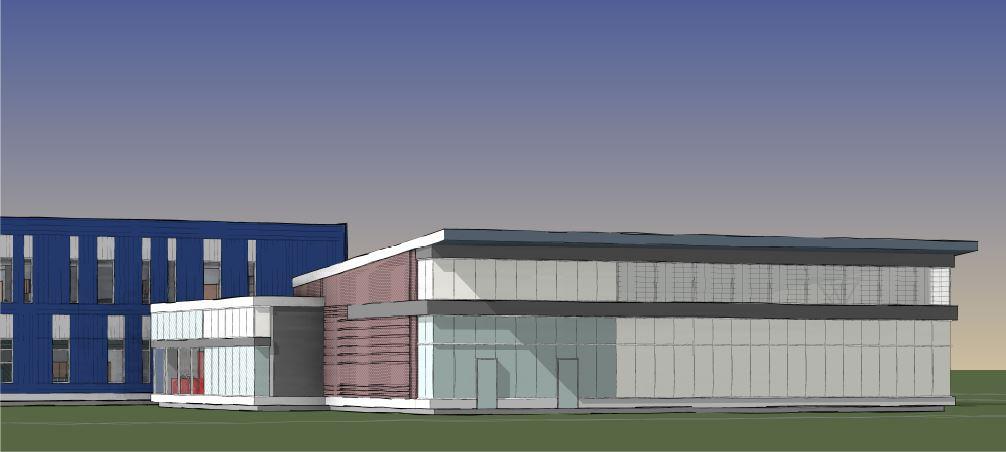 Drawing of building gymnasium