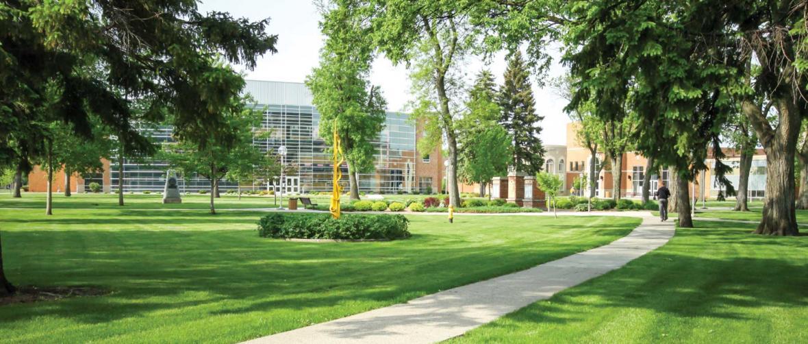 The Technology Center exterior and campus green