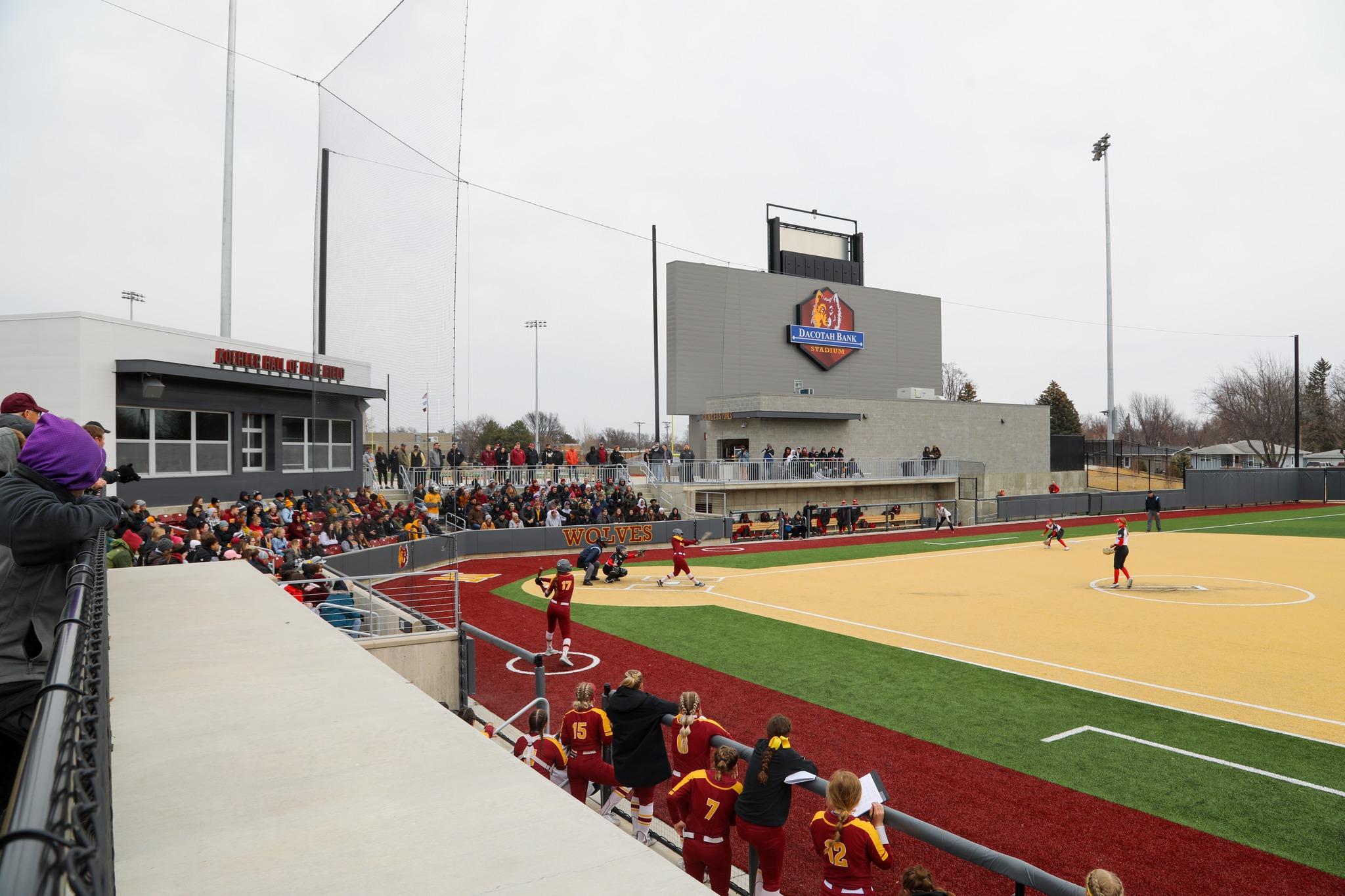 Packed crown at Koehler Hall of Fame Softball Complex