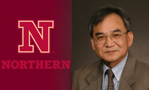 NSU logo with portrait of Dr. Keun Lee