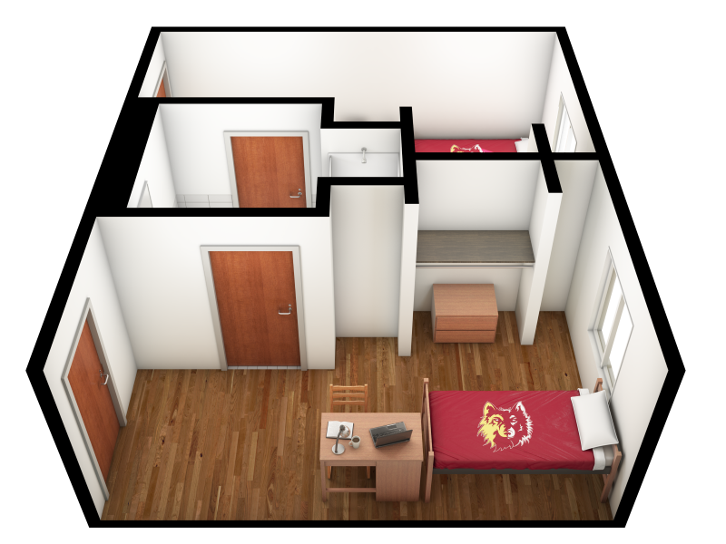 Two-person suite side