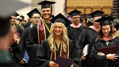 A group of Northern graduates at commencement