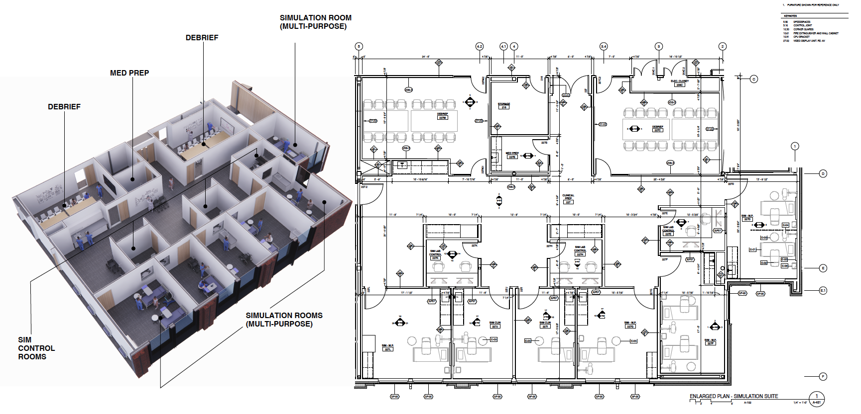 Floor plan of proposed nursing spaces