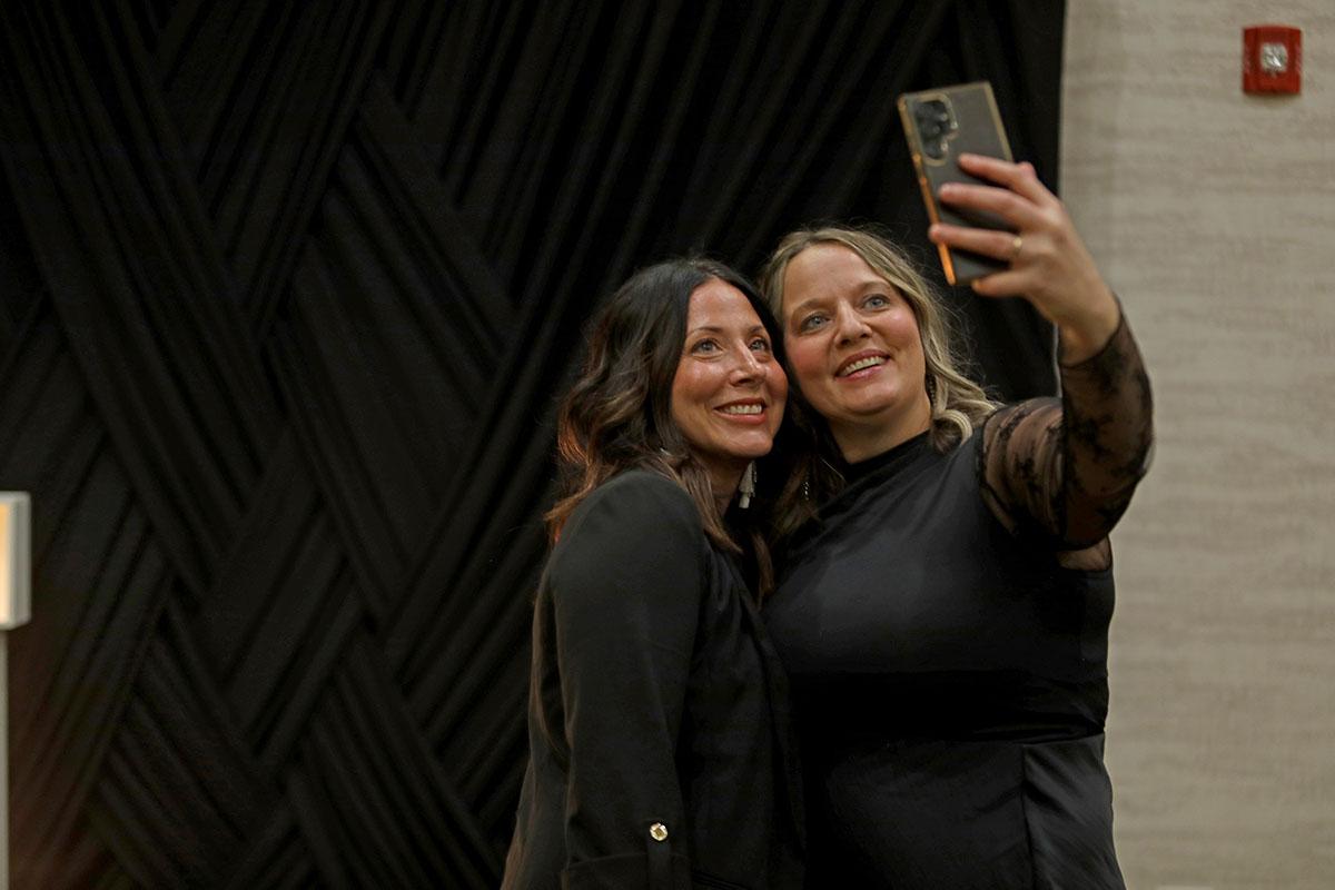 guests at Northern Night taking a selfie