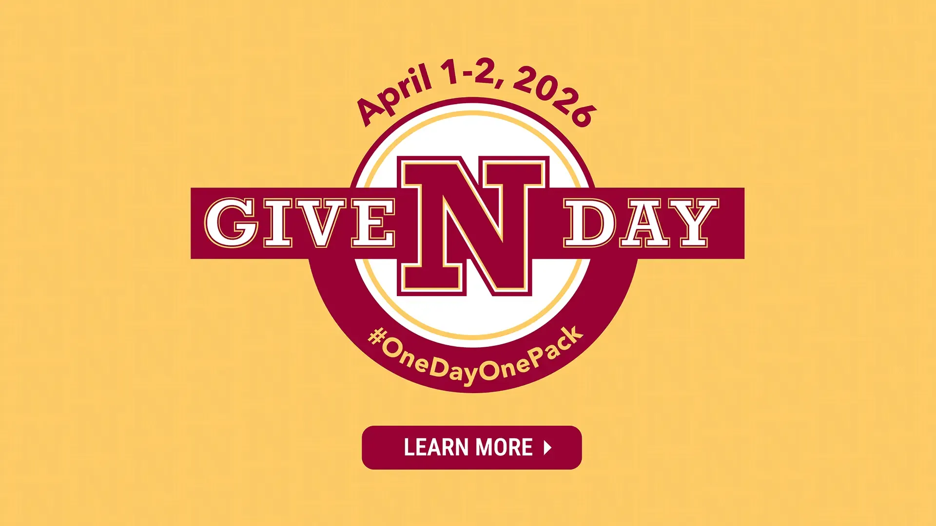 Give N Day - April 1-2, 2026 - #OneDayOnePack - Learn More
