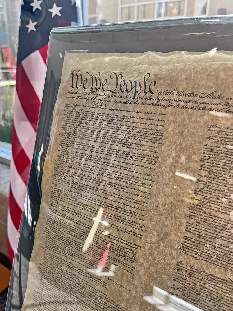 A copy of the U.S. Constitution