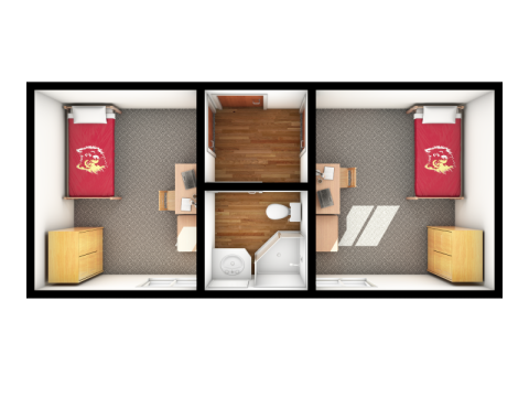 Two-person two-bedroom top