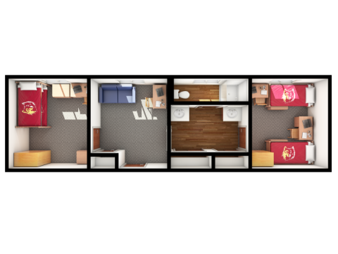 Four-Person Two-Bedroom - top