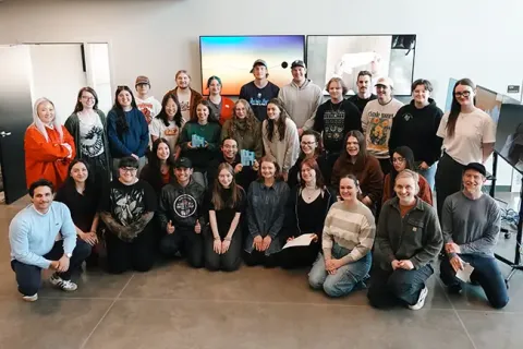 A group of students posing for a picture