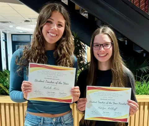 Student Teacher of the Year Finalists - Isabelle Moore and Katelyn Mehlhaff