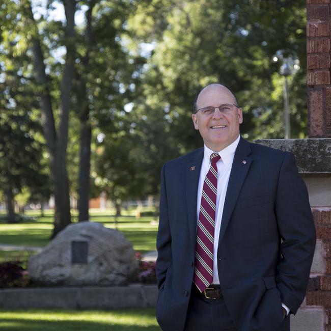 Dr. Timothy Downs on campus