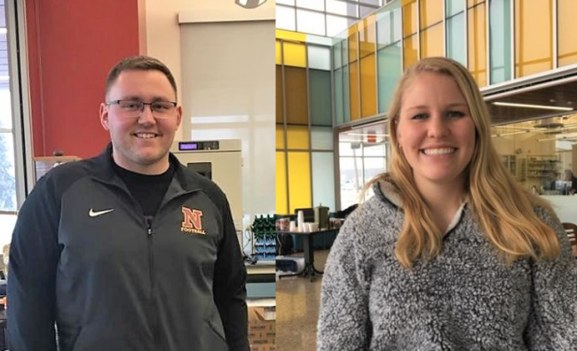 Picture of male and female students in the Science Center