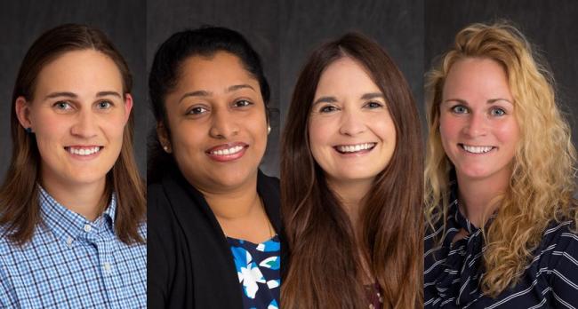 Drs. Kelsie Roberts, Shalini Mathew, Lauren Pierce and Chelsee Shortt