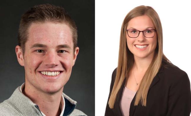 Headshots of male and female alums