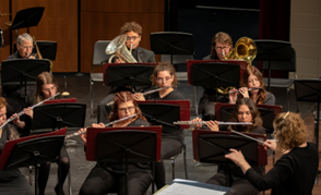 NSU Symphonic Band performing on the JFAC stage