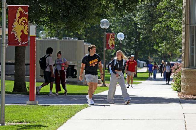 Northern Students Walking on Campus