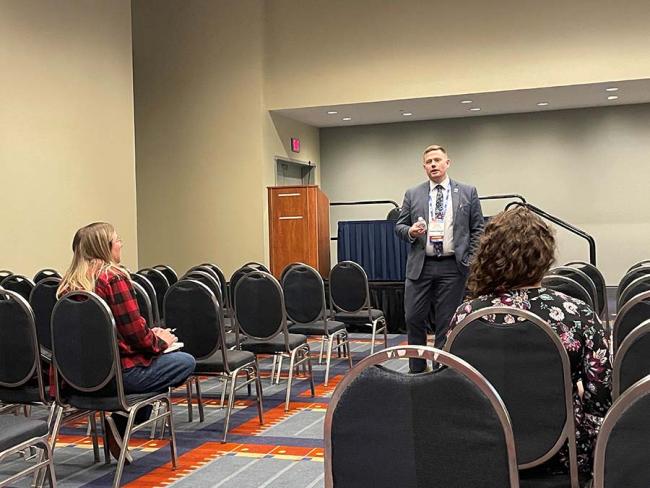 Dr. Pirlet at conference