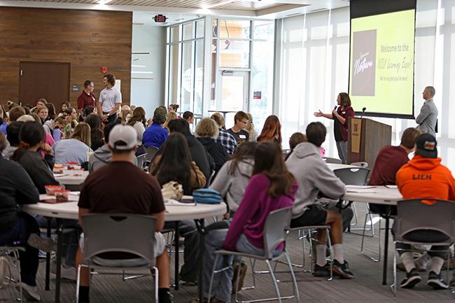 Students gather in the Kessler's Champions Club Room for the Learning Expo on October 1, 2025.