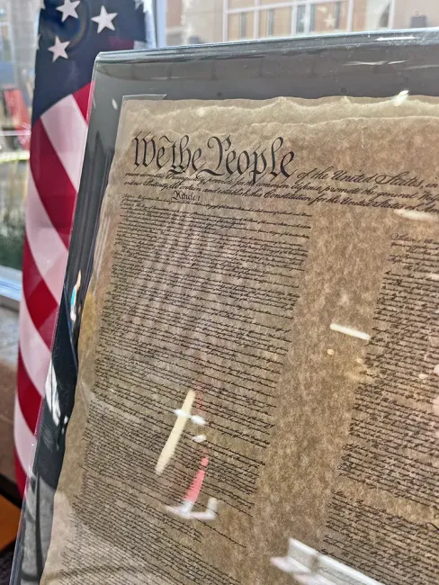 A copy of the U.S. Constitution