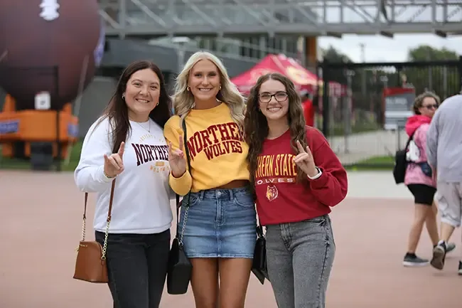 NSU Students posing in NSU attire